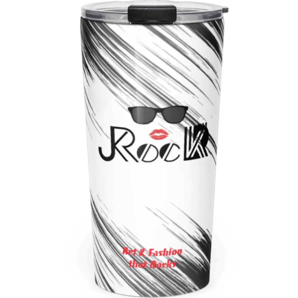 JRock Custom Travel Mug Tumbler Dishwasher safe. Double vac seal. Back in stock